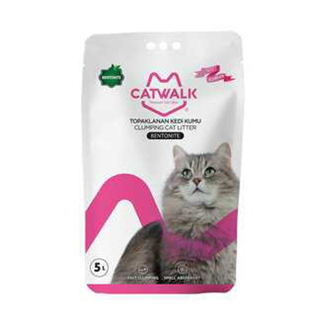 Catwalk Bentonit Bebek Pudralı Kedi Kumu 5 Lt