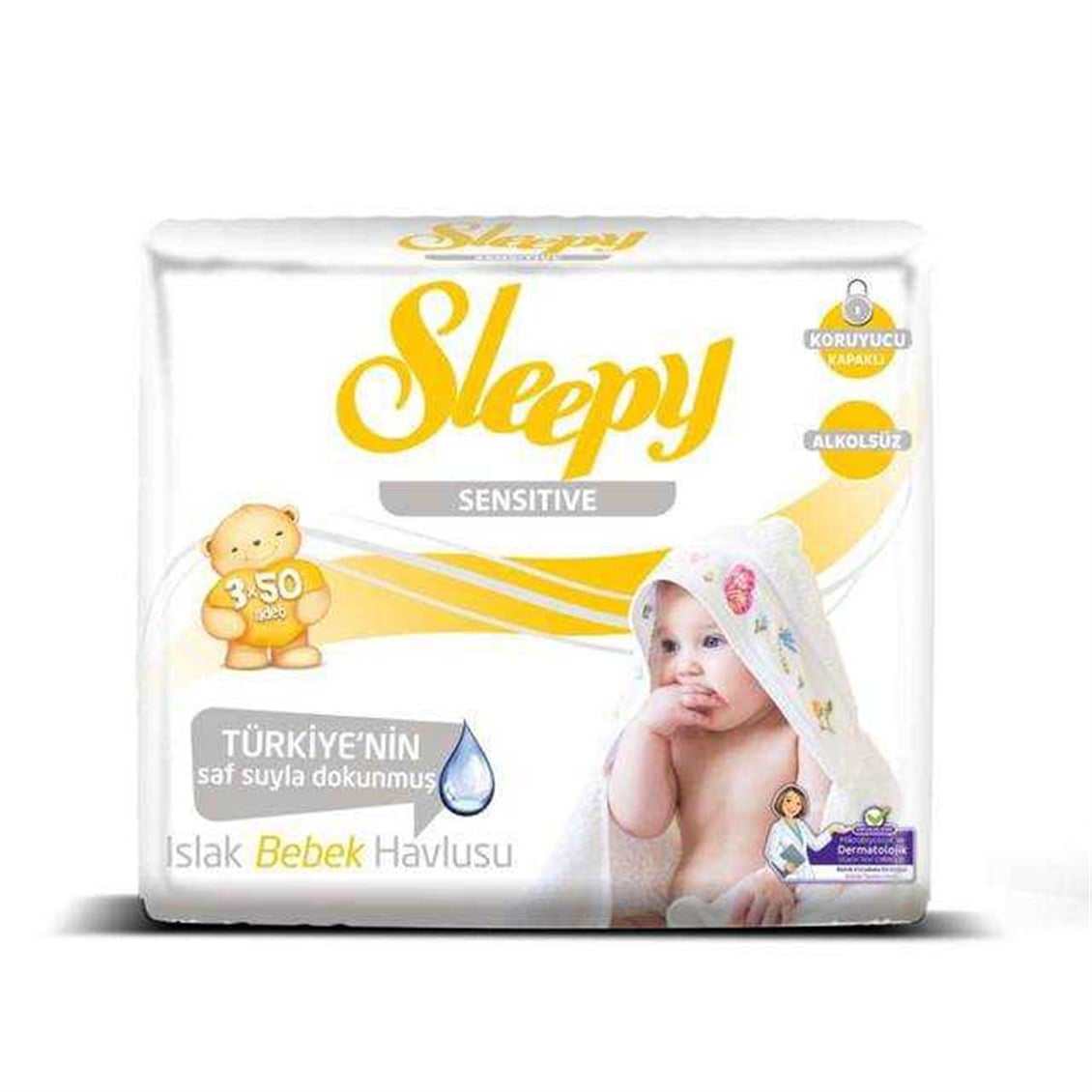 Sleepy Islak Havlu Sensitive 3x50'li