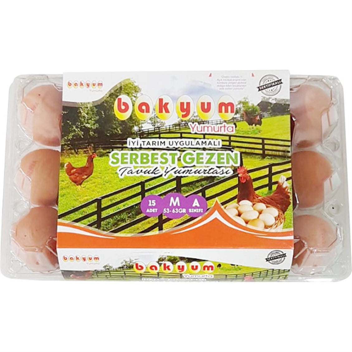 Bakyum Yumurta 15'li 63-73 Gr
