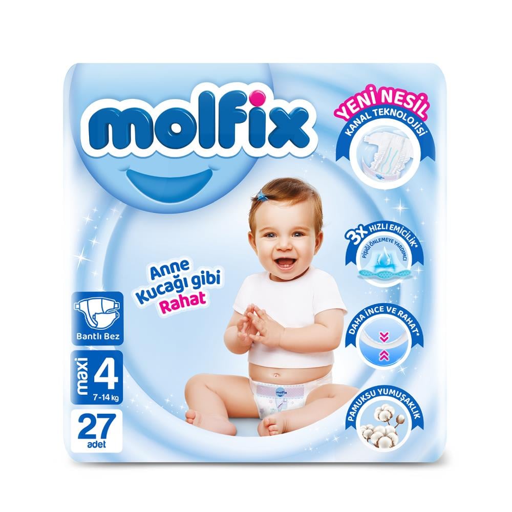 Molfix 4 Numara Maxi 27'li Bebek Bezi