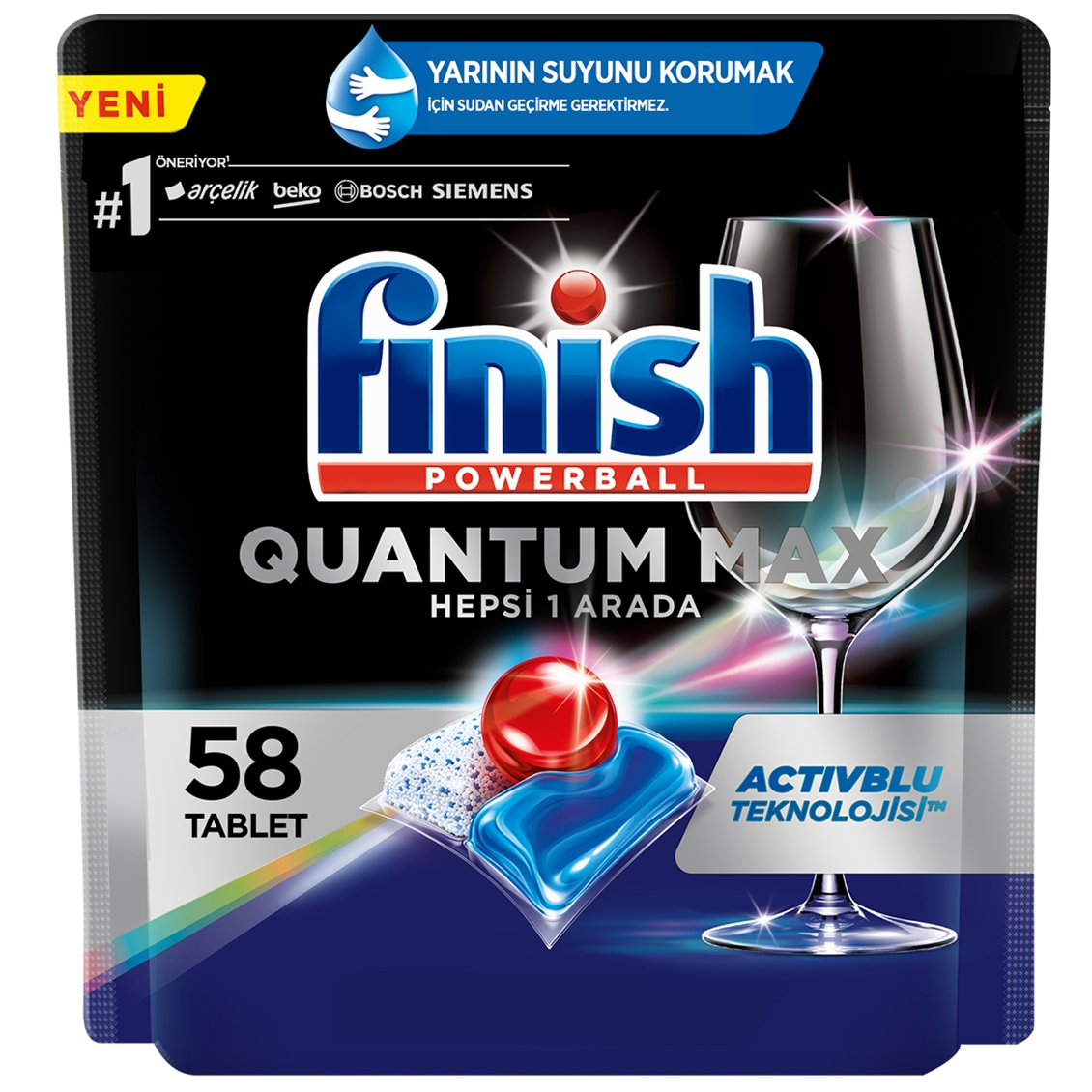 Finish Quantum Max 58 Kapsül Bulaşık Makinesi Deterjanı