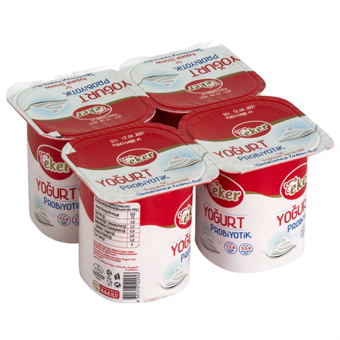 Eker Probiyotik Yoğurt 4X100 gr Sade