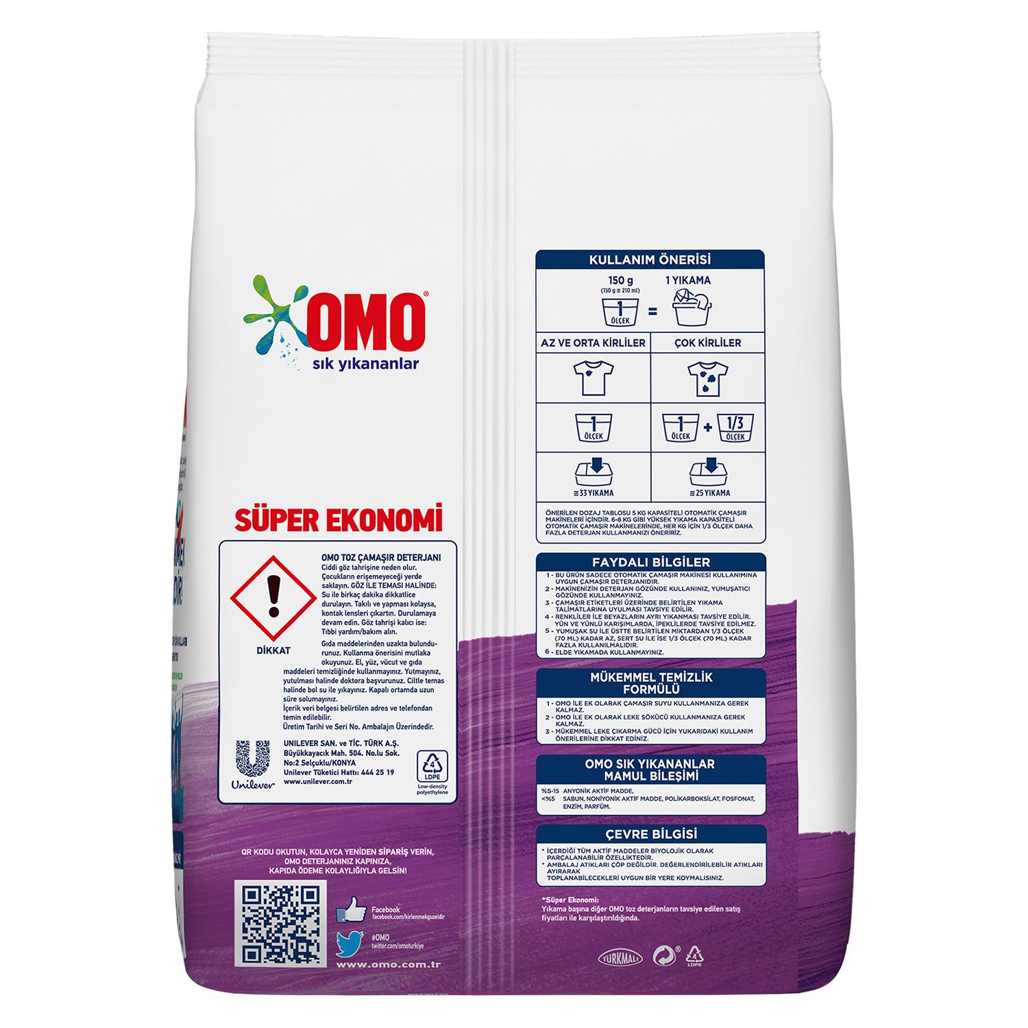 Omo Matik Sık Yıkananlar 5 kg