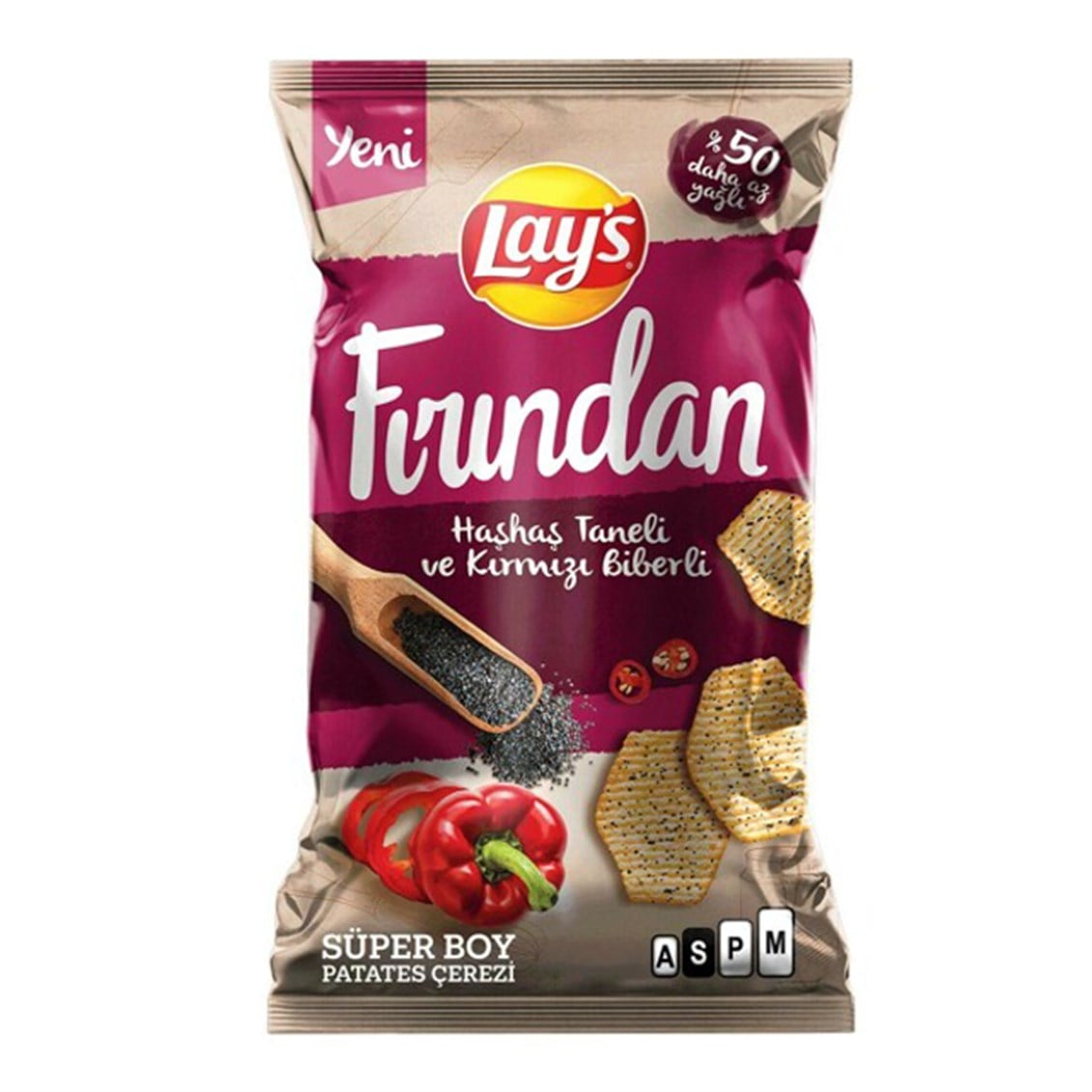 Lays Fırından Haşhaşlı & Biberli Patates Cipsi 96 Gr