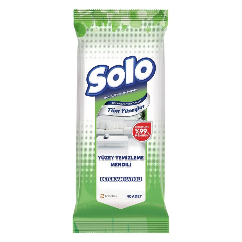 Solo Islak Yüzey Temizleme Mendili 40 Lı