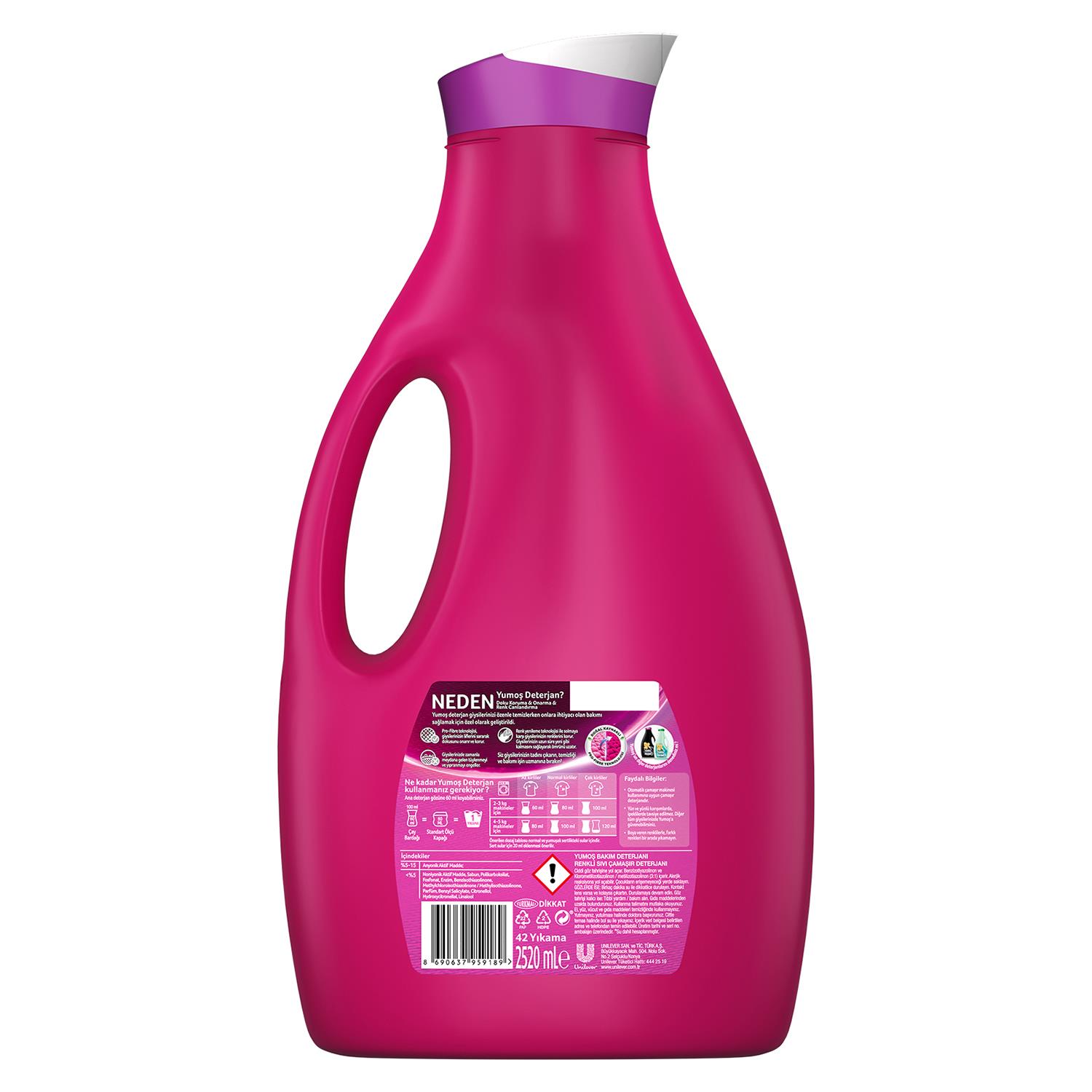 Yumoş Bakım Deterjanı Renkli 2520 ml