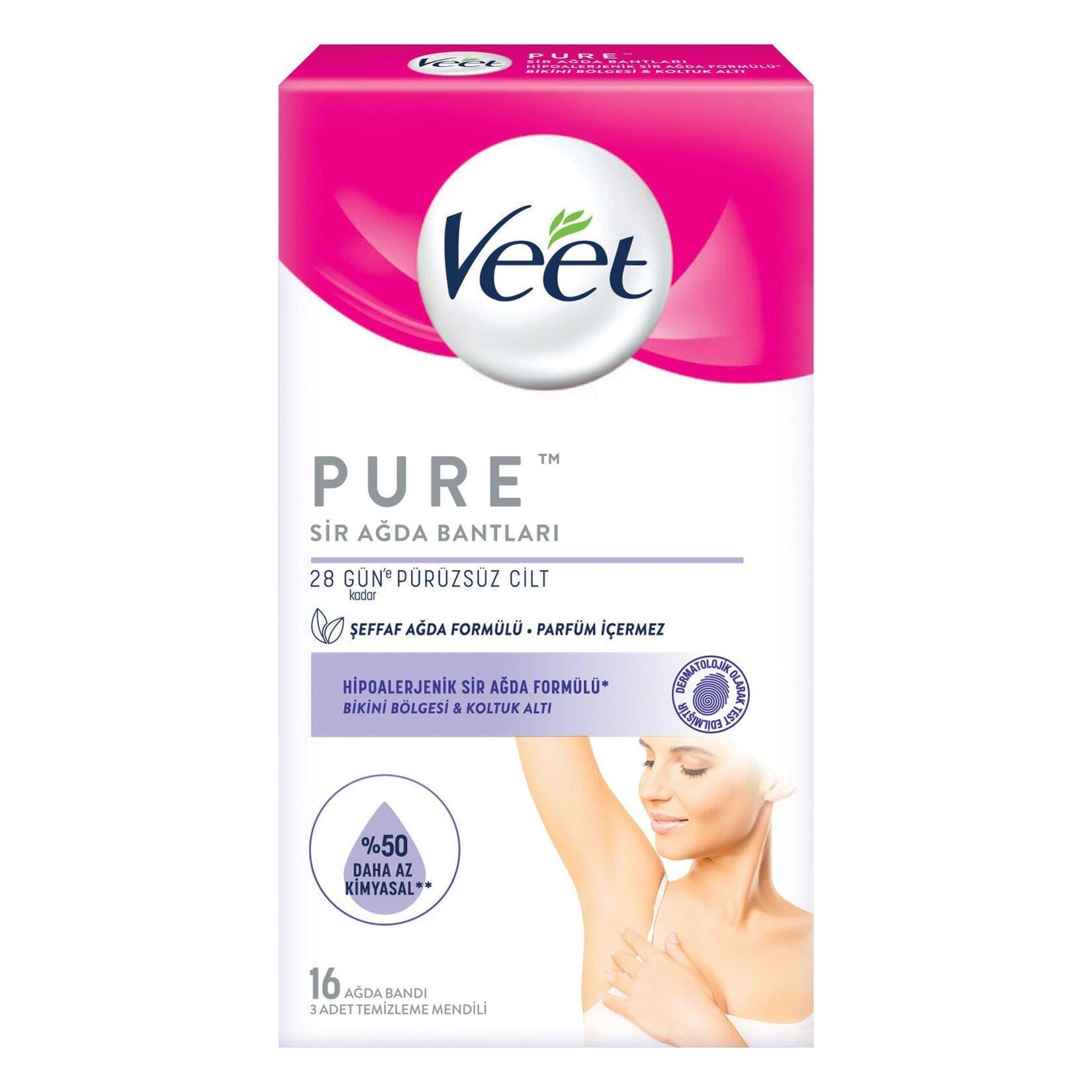 Veet Soğuk Ağda Bandı Pure Bikini ve Koltuk Altı 16'lı
