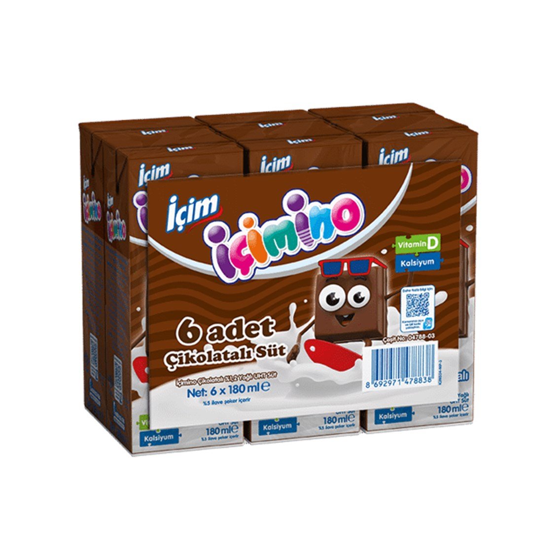 İçimino Çikolatalı Süt 6x180 ml