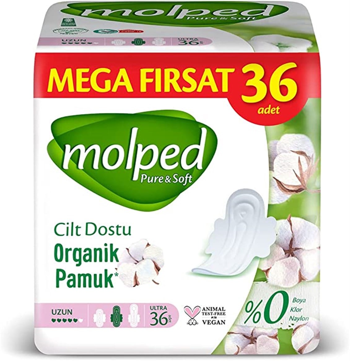 Molped Pure Soft Mega Paket Uzun 40'lı