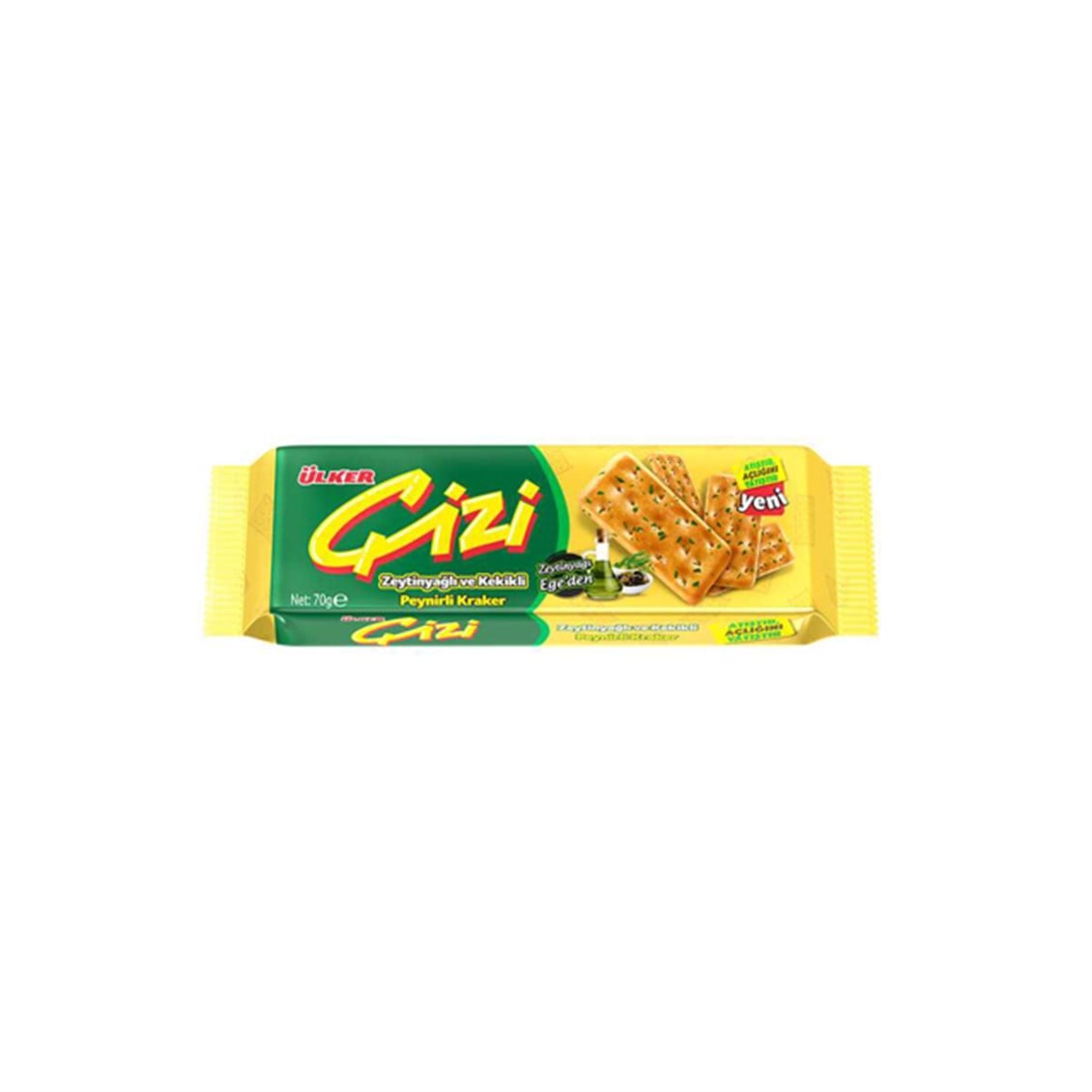 Ülker Çizi Zeytinyağlı Kekikli Peynirli Kraker 70 Gr