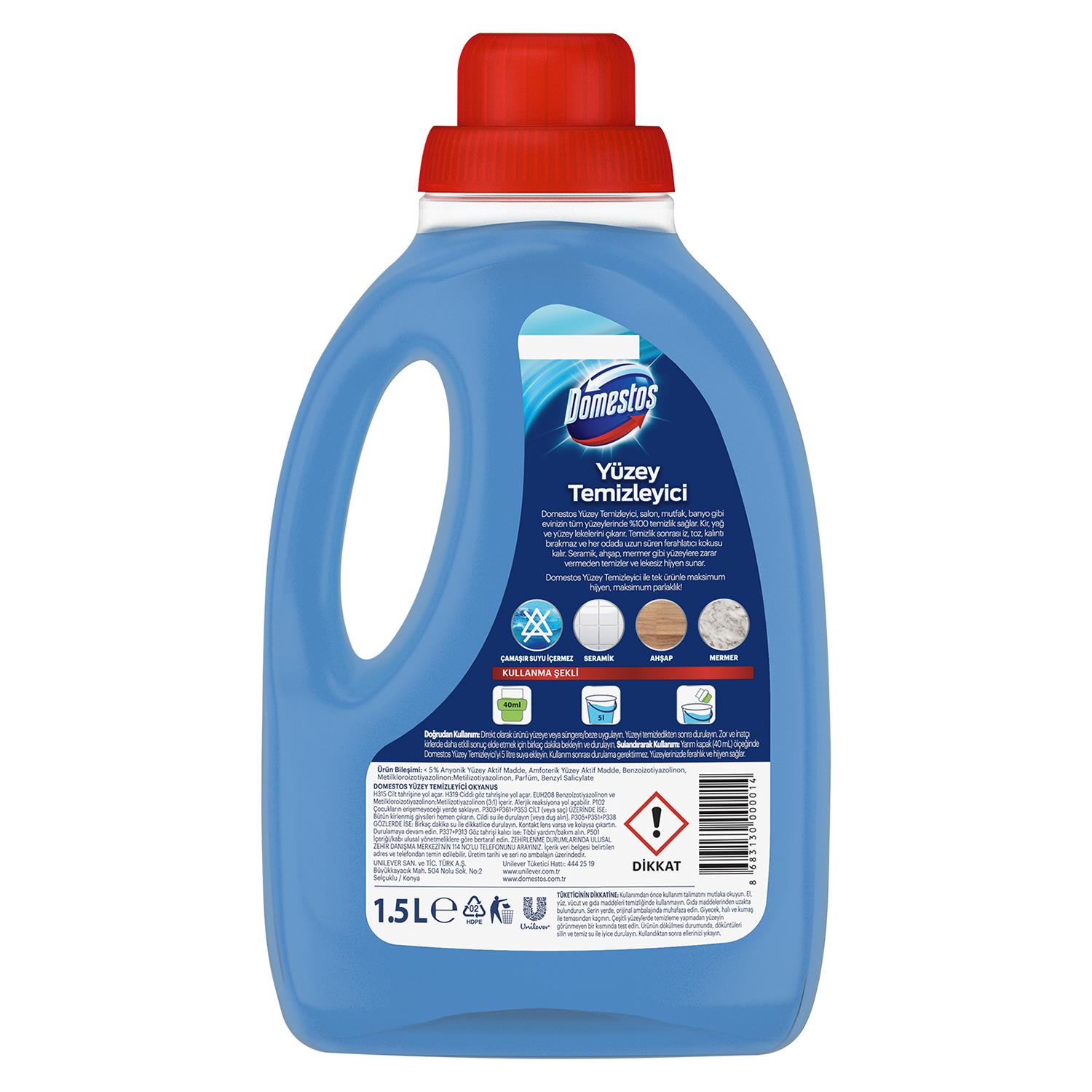 Domestos Yüzey Temizleyici Okyanus 1500 Ml