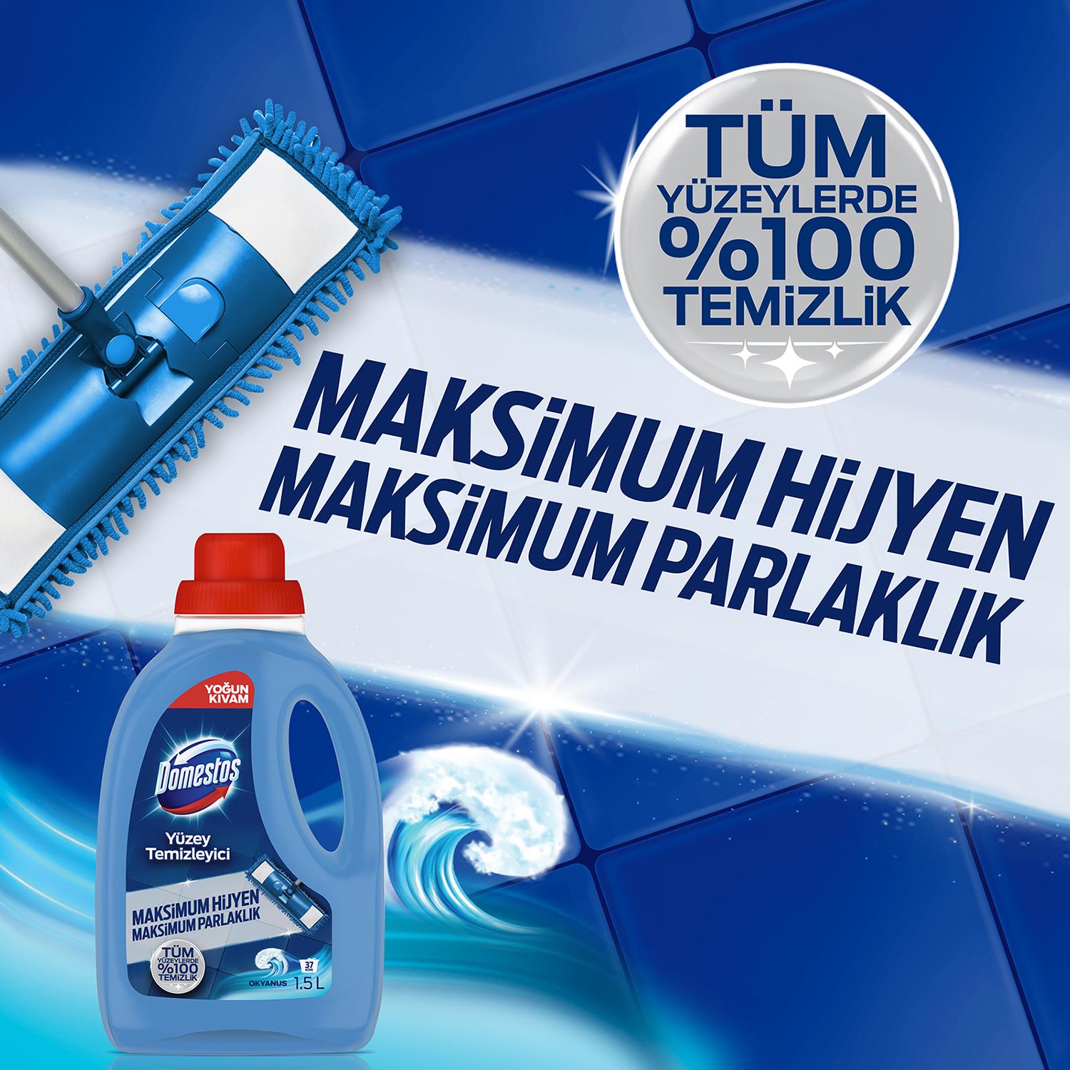 Domestos Yüzey Temizleyici Okyanus 1500 Ml