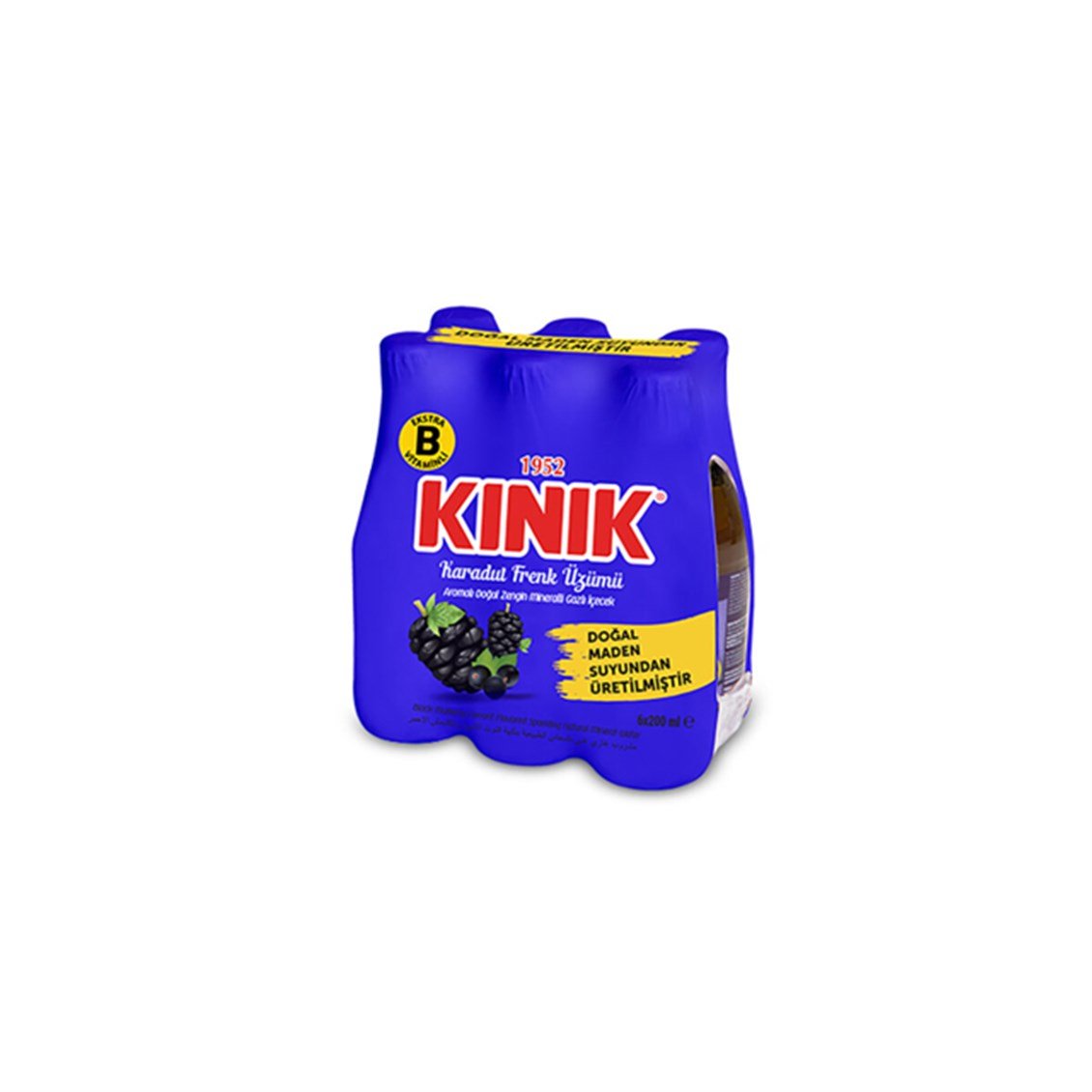 Kınık Karadut Frenk Üzüm Aromalı Maden Suyu 6×200 ml