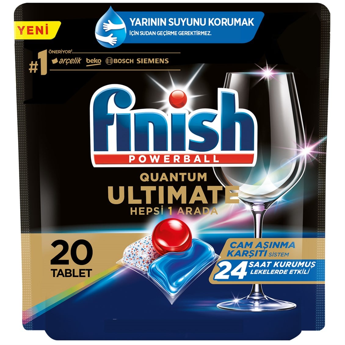 Finish Quantum Ultimate 20 Kapsül Bulaşık Makinesi Deterjanı