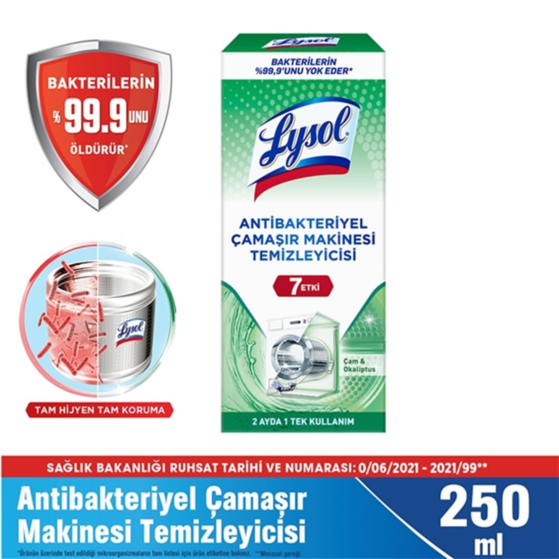 Lysol Antibakteriyel Çamaşır Makinesi Temizleyici 250 Ml