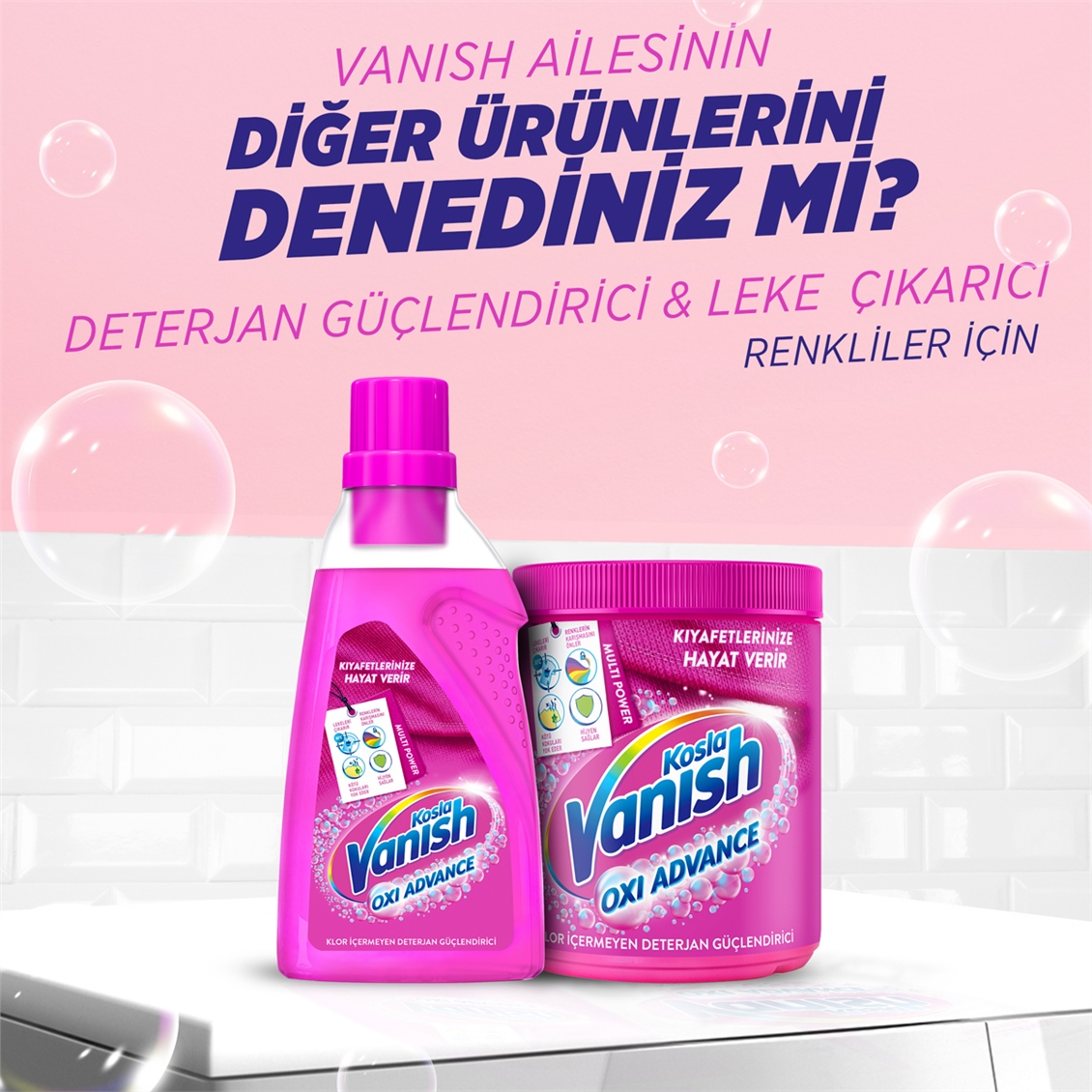 Vanish Multipower Kristal Beyaz Leke Çıkarıcı & Deterjan güçlendirici Toz 400 g