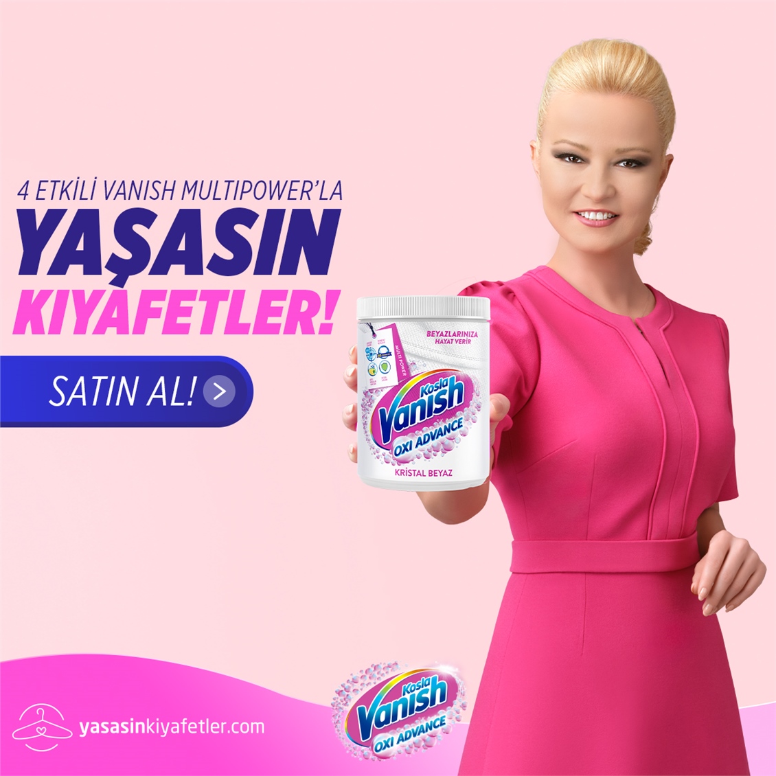Vanish Multipower Kristal Beyaz Leke Çıkarıcı & Deterjan güçlendirici Toz 400 g
