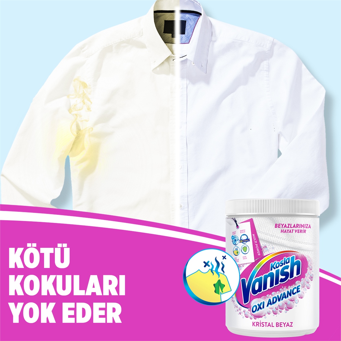 Vanish Multipower Kristal Beyaz Leke Çıkarıcı & Deterjan güçlendirici Toz 400 g