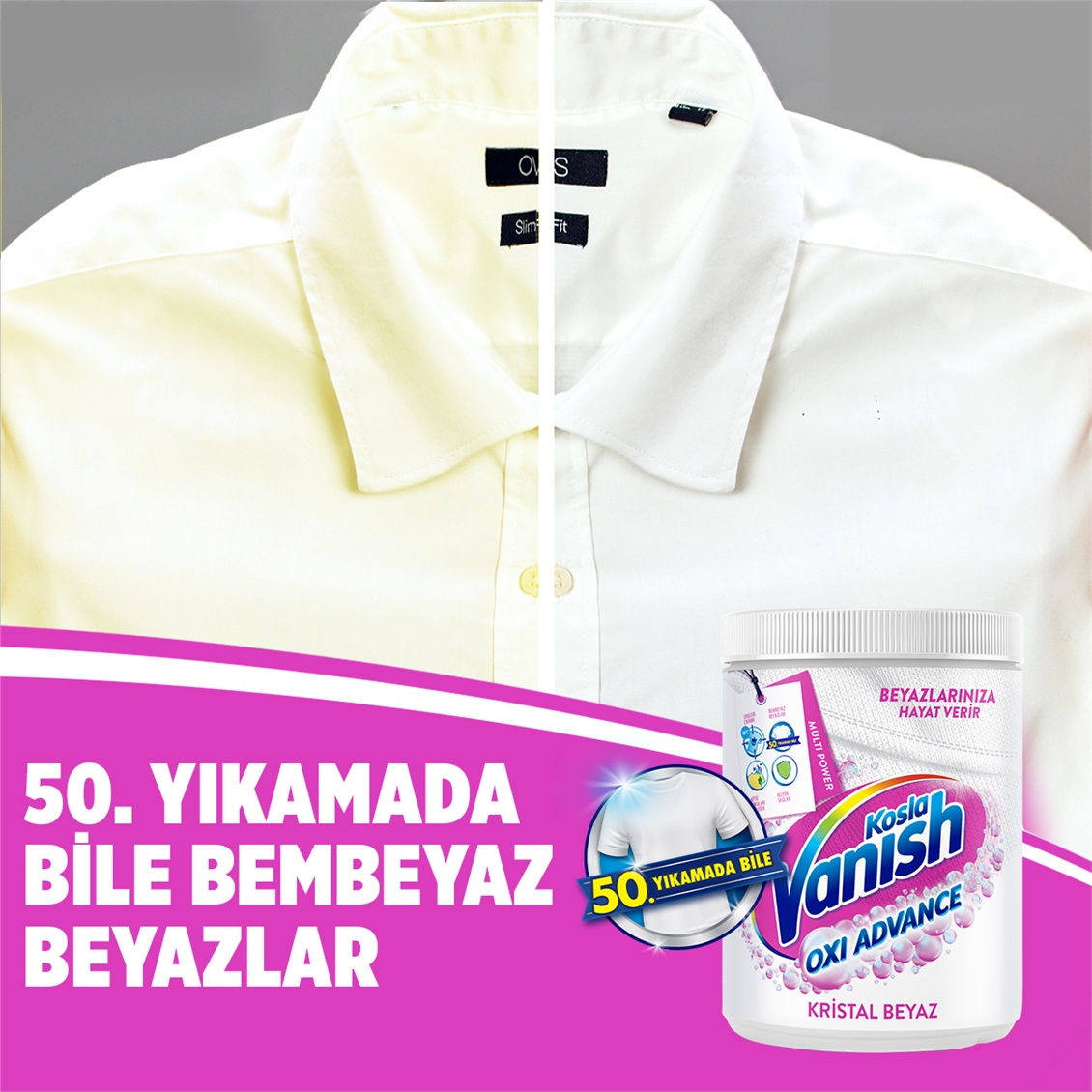 Vanish Multipower Kristal Beyaz Leke Çıkarıcı & Deterjan güçlendirici Toz 400 g