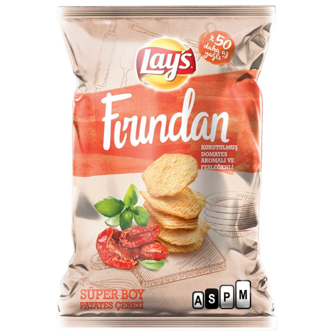 Lays Fırından Süzme Yoğurt Ve Acılı Domatesli Patates Cipsi Süper Boy 96 Gr