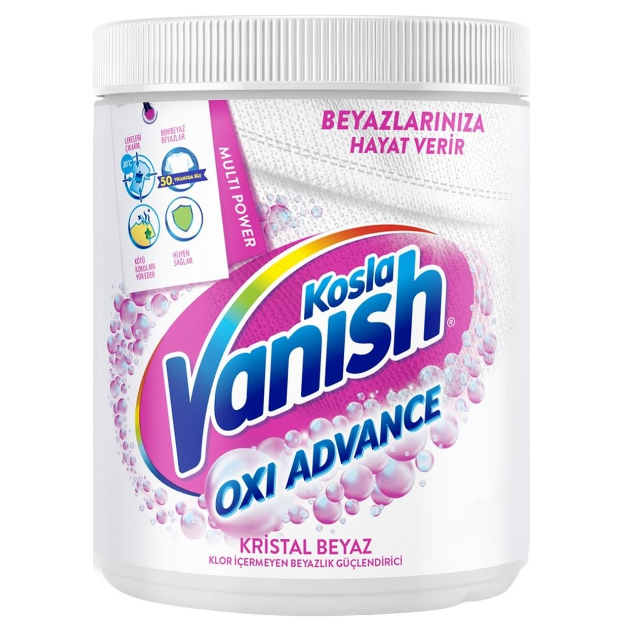 Vanish Multipower Leke Çıkarıcı ve Çamaşır Deterjanı Güçlendirici Toz 800 gr Beyazlar İçin