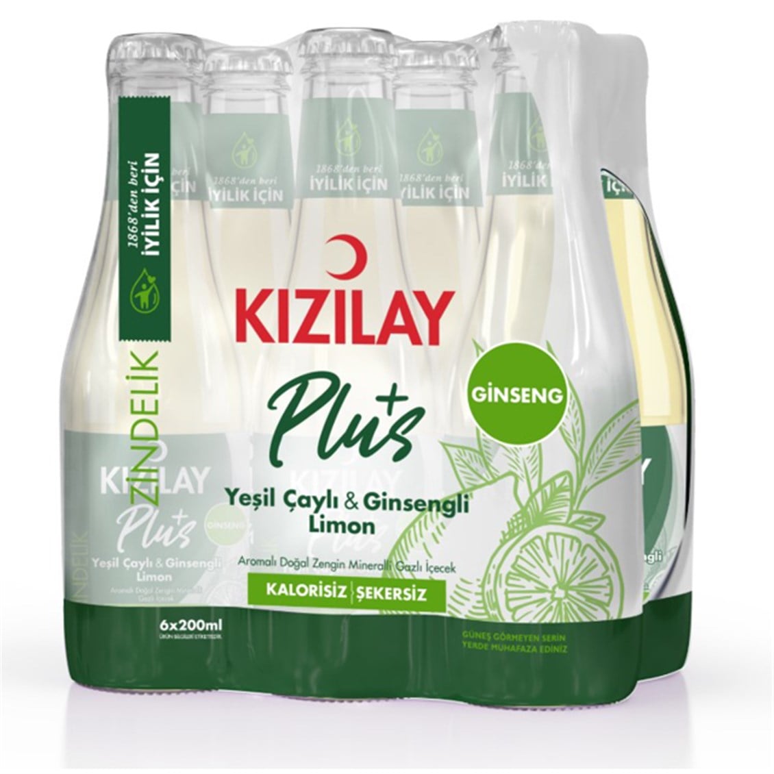 Kızılay Yeşil Çay&Gınseng Aromalı Maden Suyu 200 ml