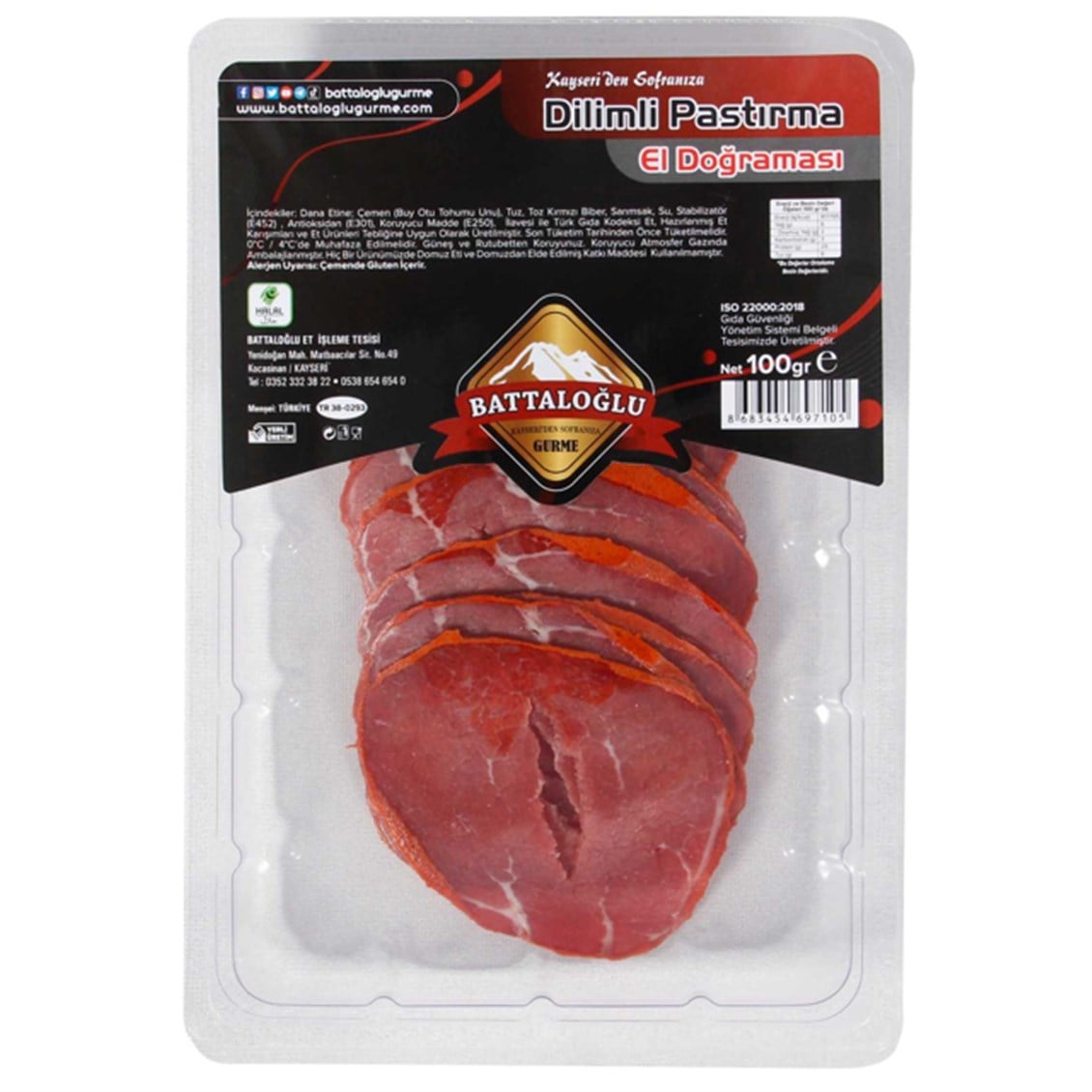 Battaloğlu Dilim Dana Pastırma 200 Gr