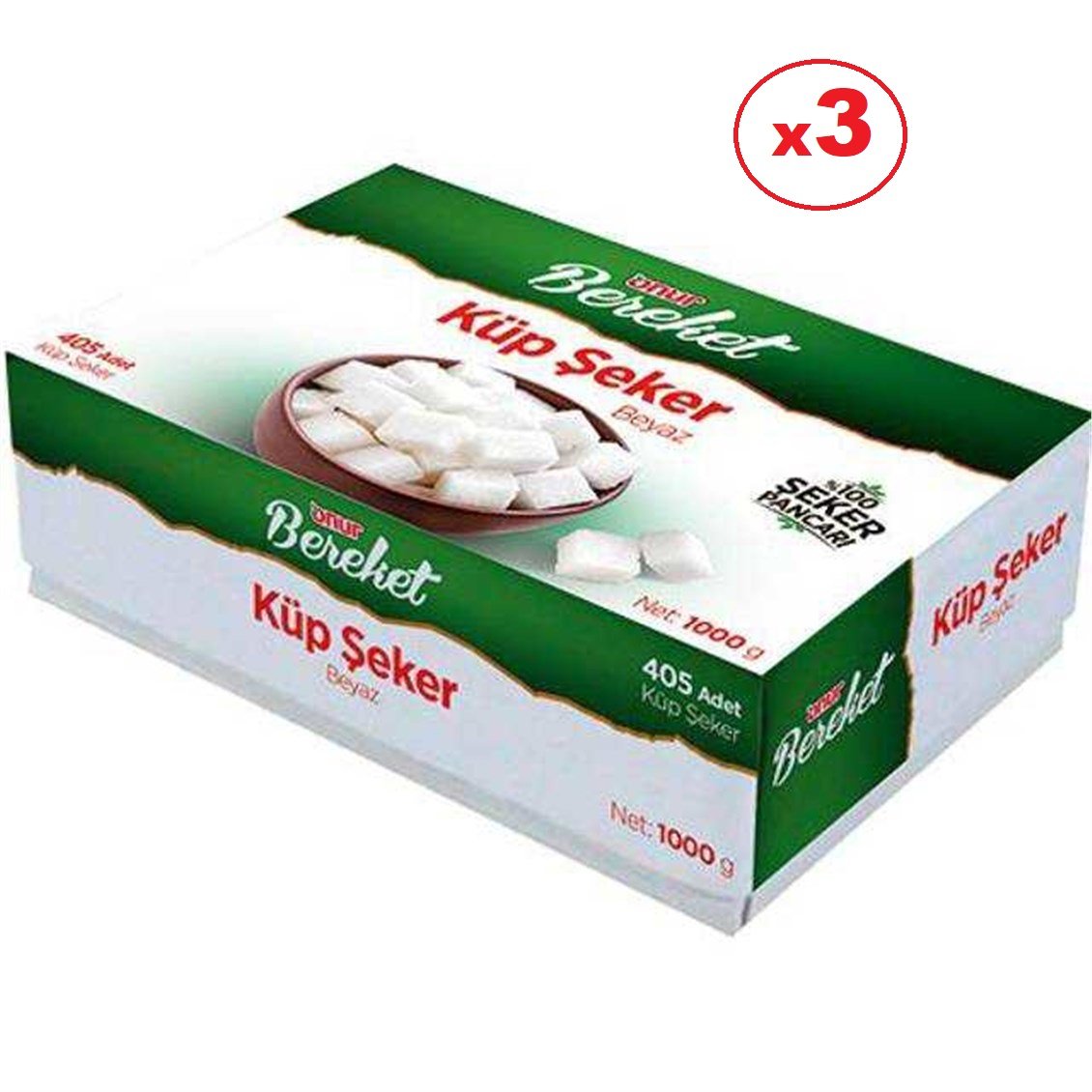 Etc.Onur Bereket Küp Şeker 1000 Gr X 3