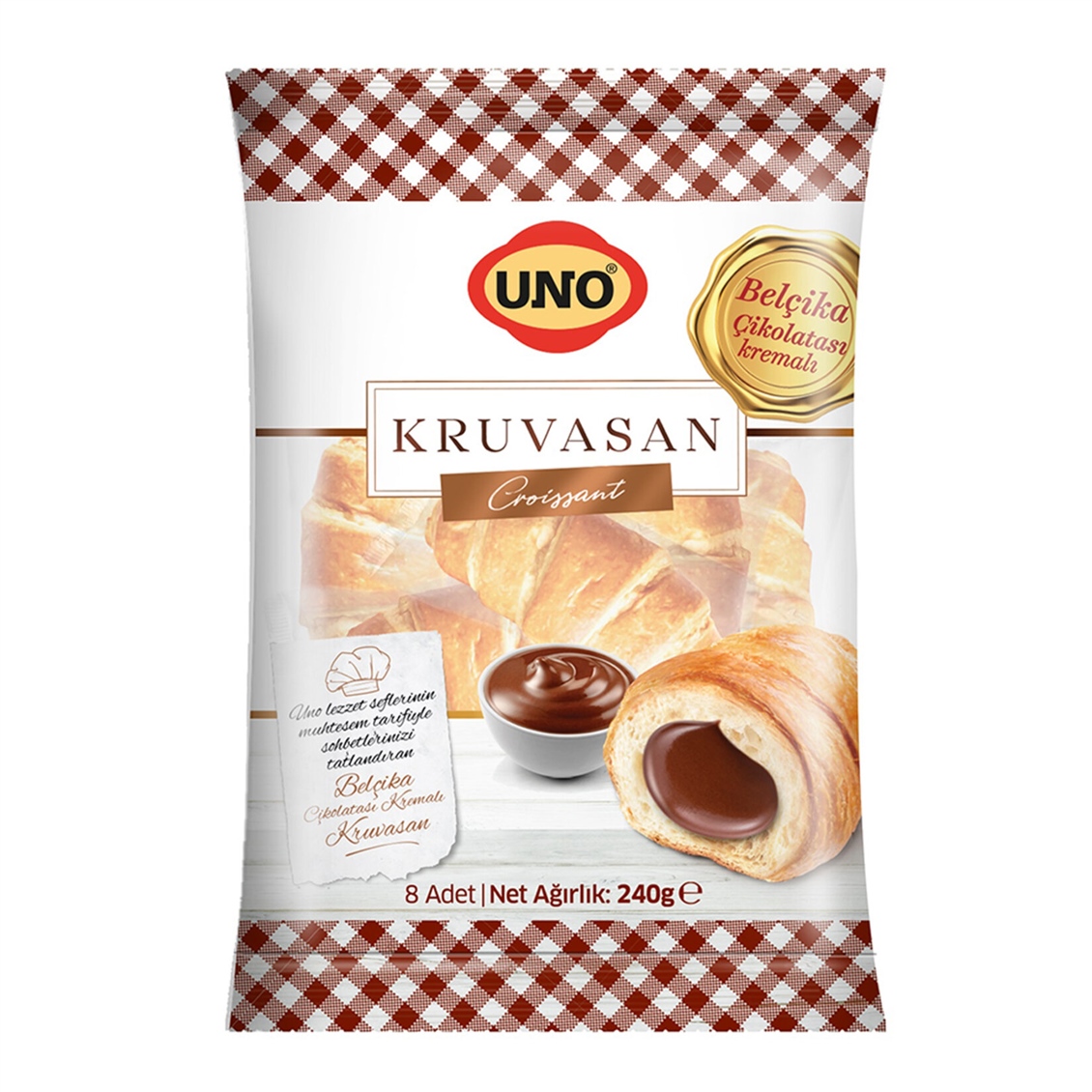 Uno Kruvasan Çikolatalı 8'li 240 Gr