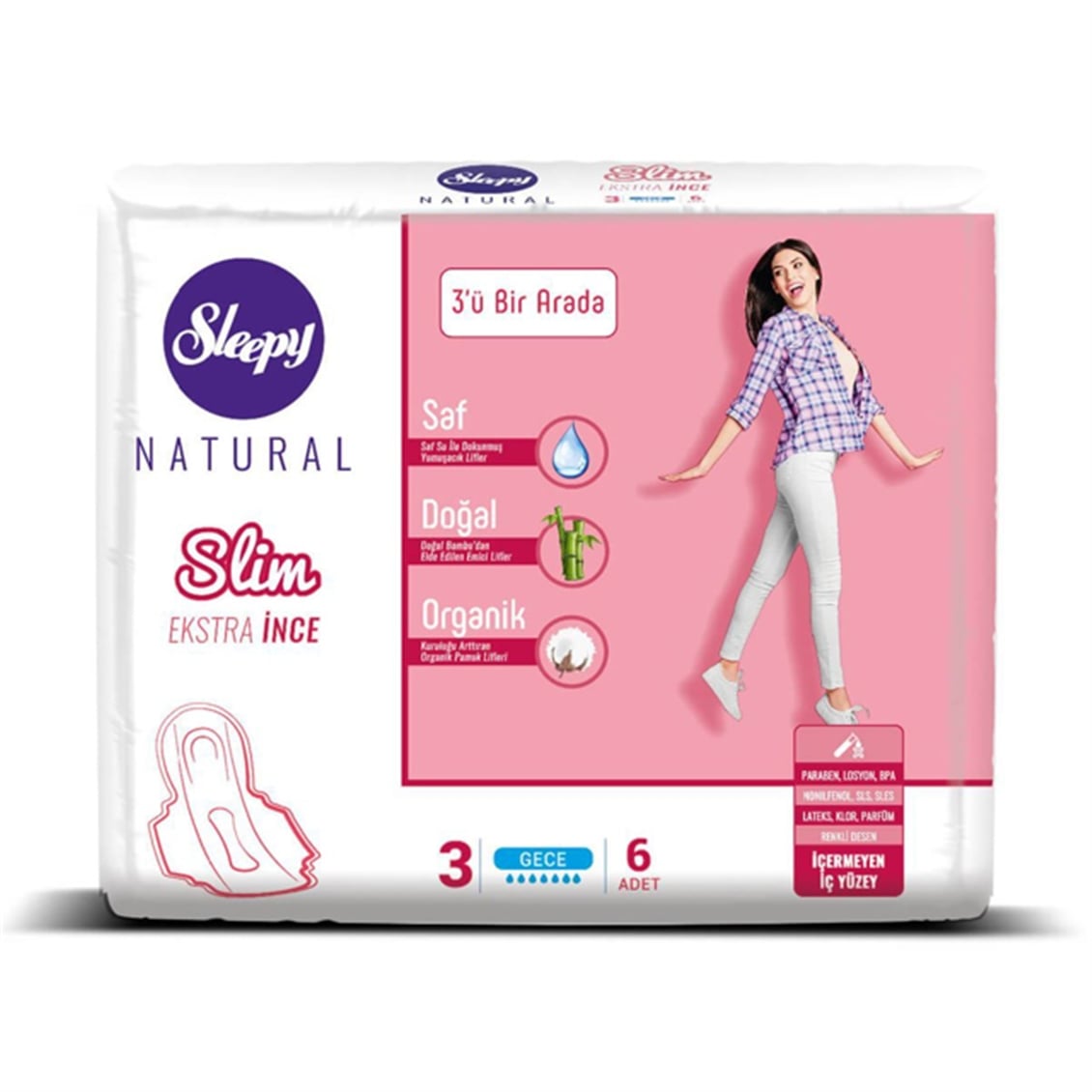 Sleepy Slim Standart Ped Gece 6lı