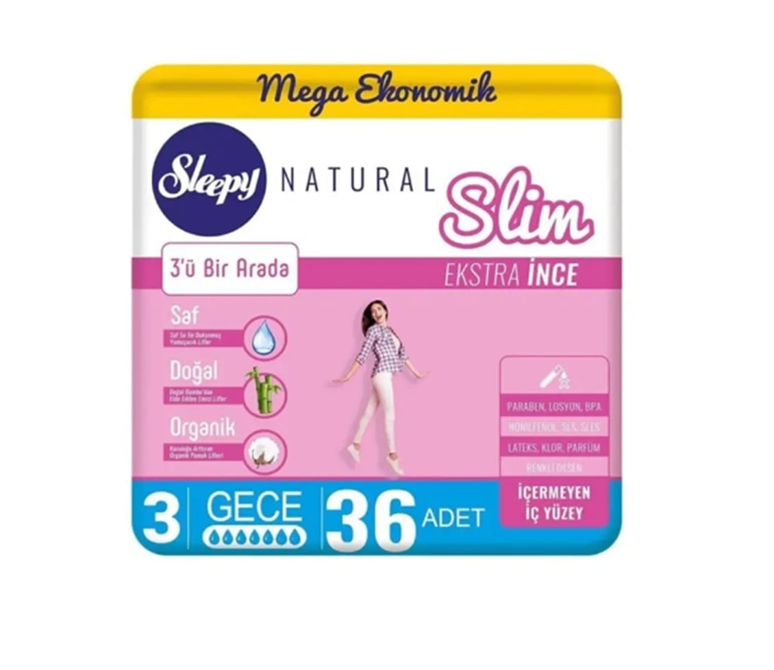 Sleepy Slim Mega Paket Gece 36lı