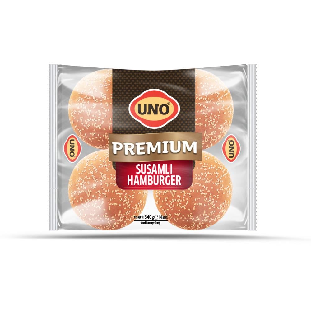 Uno Premium Susamlı Hamburger 4'lü 340 G