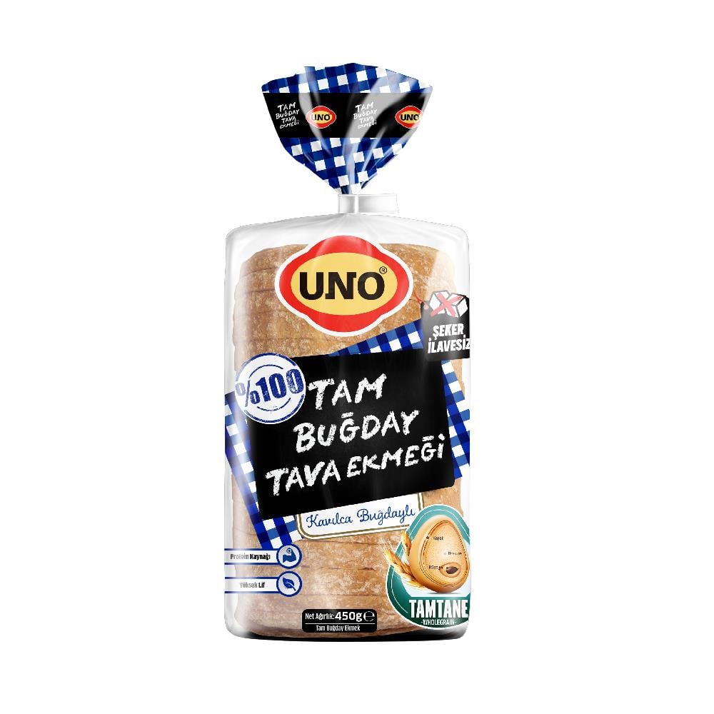 Uno Tam Buğday Unlu Kavlıca Buğdaylı Tava Ekmeği 330 gr