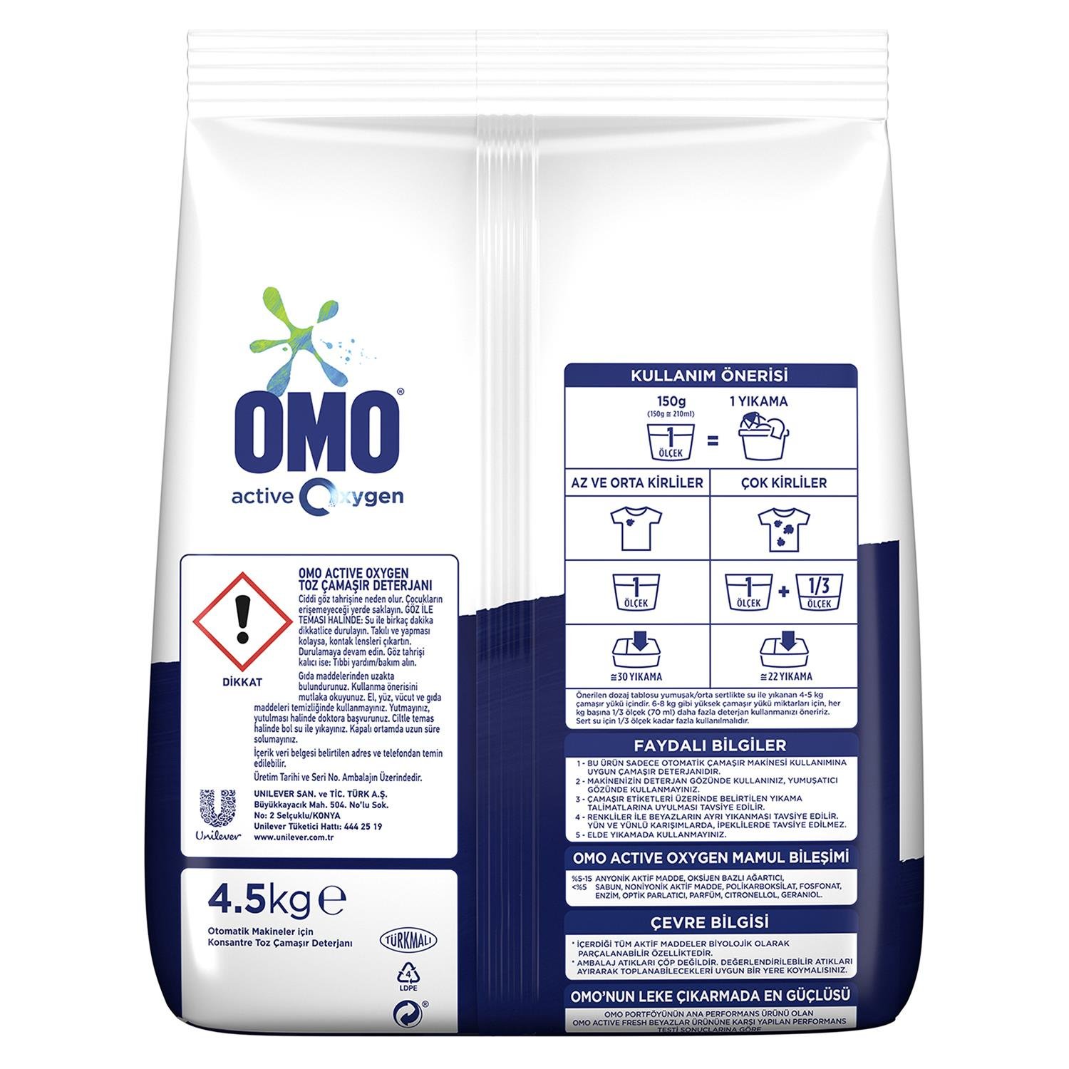Omo Matik Active Oxygen Toz Deterjan 4.5 kg