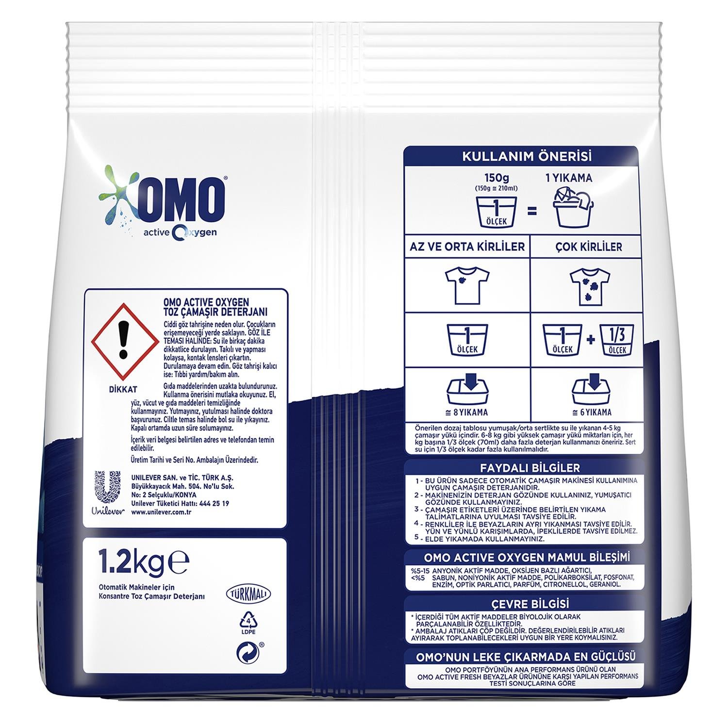 Omo Matik Active Oxygen Toz Deterjan 1.2 kg