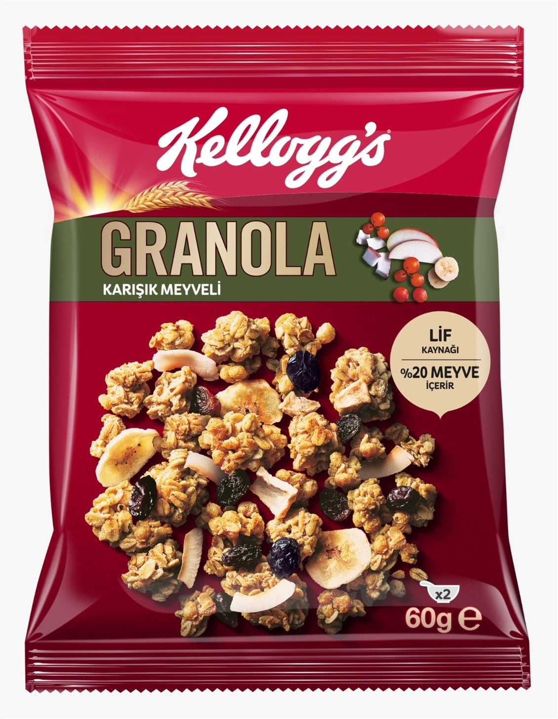 Ülker Kelloggs Granola Karışık Meyveli 60 gr 