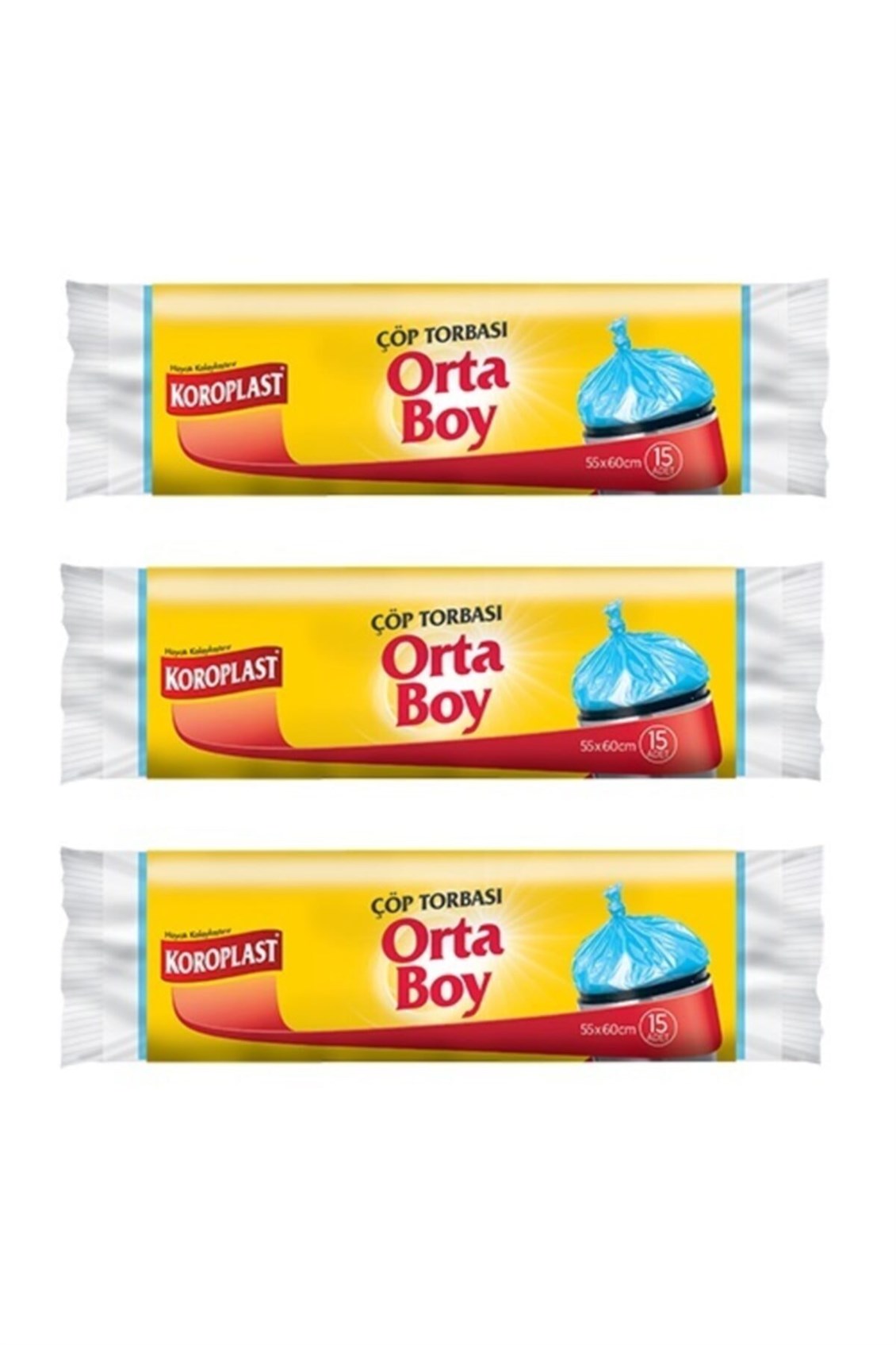 Etc.Koroplast Çöp Torbası Orta Boy 15'li 3 Paket