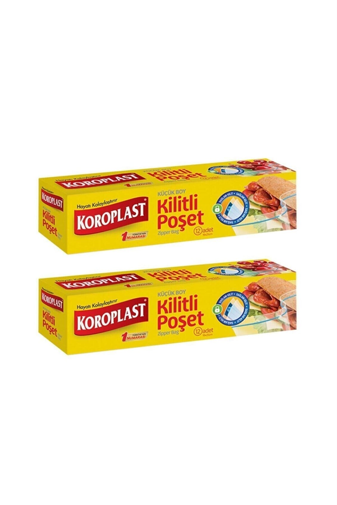 Etc.Koroplast Kilitli Buzdolabı Poşeti 12'li 2 Paket