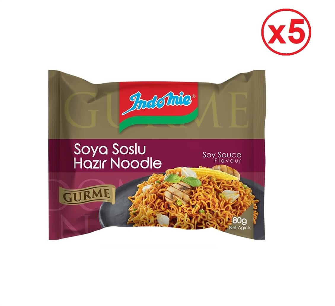 İndomie Gurme Noodle Soya Soslu 80 Gr 5'li