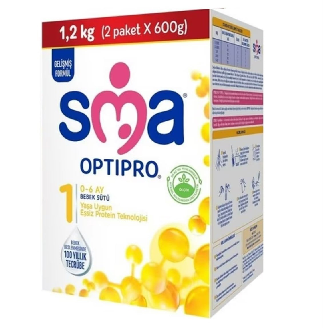 Sma Optipro Bebek Sütü 1200 gr 1 Numara