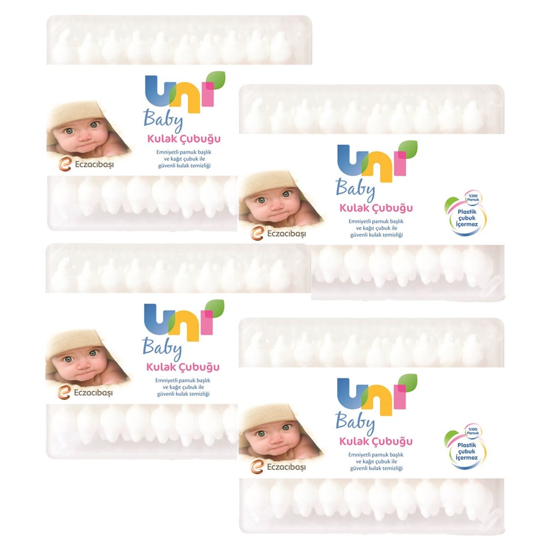 UNI BABY KULAK ÇUBUĞU 60LI X 4 ADET