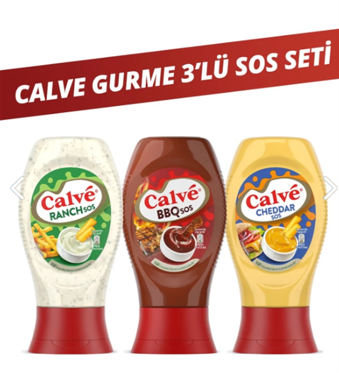 ETC.CALVE RANCH-BARBEKU-CHEDDAR SOS 250GR