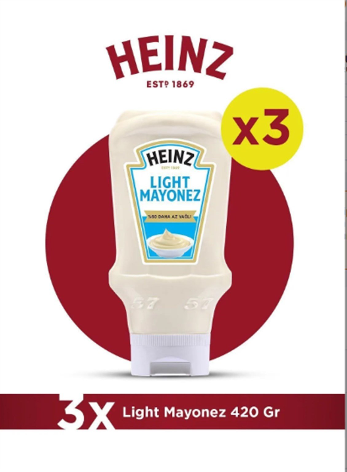ETC.HEINZMAYONEZ420GRLIGHTX3ADET