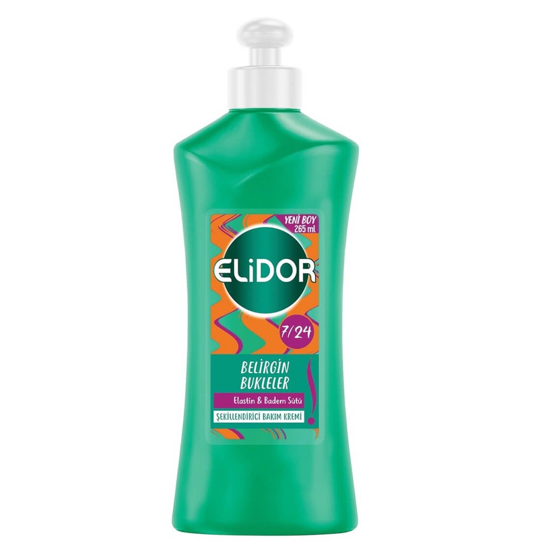 Elidor 7/24 Şekillendirici Saç Bakım Kremi Belirgin Bukleler Elastin & Badem Sütü 265 ml