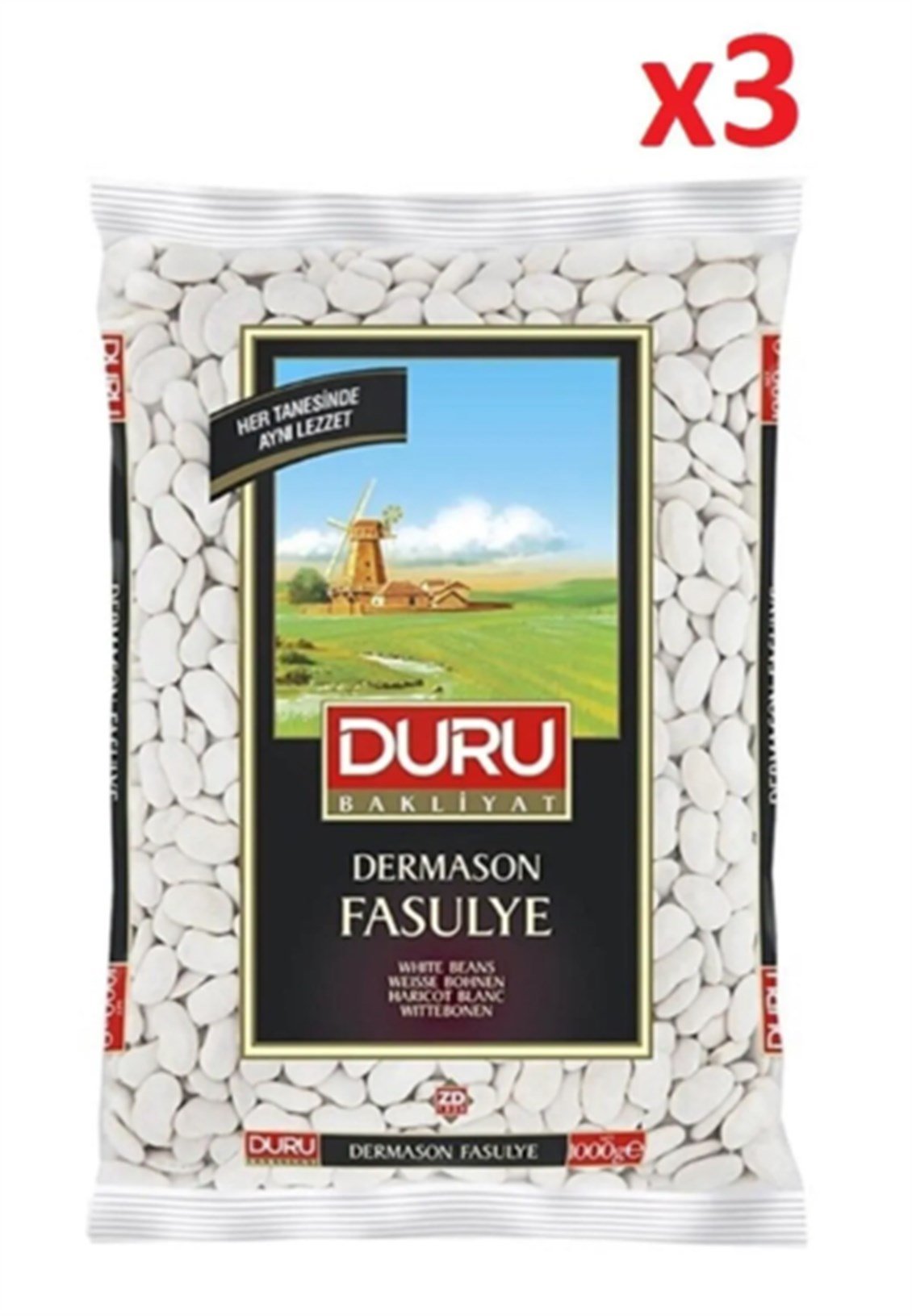 ETC.DURU FASULYE DERMASON 1KG X 3 ADET