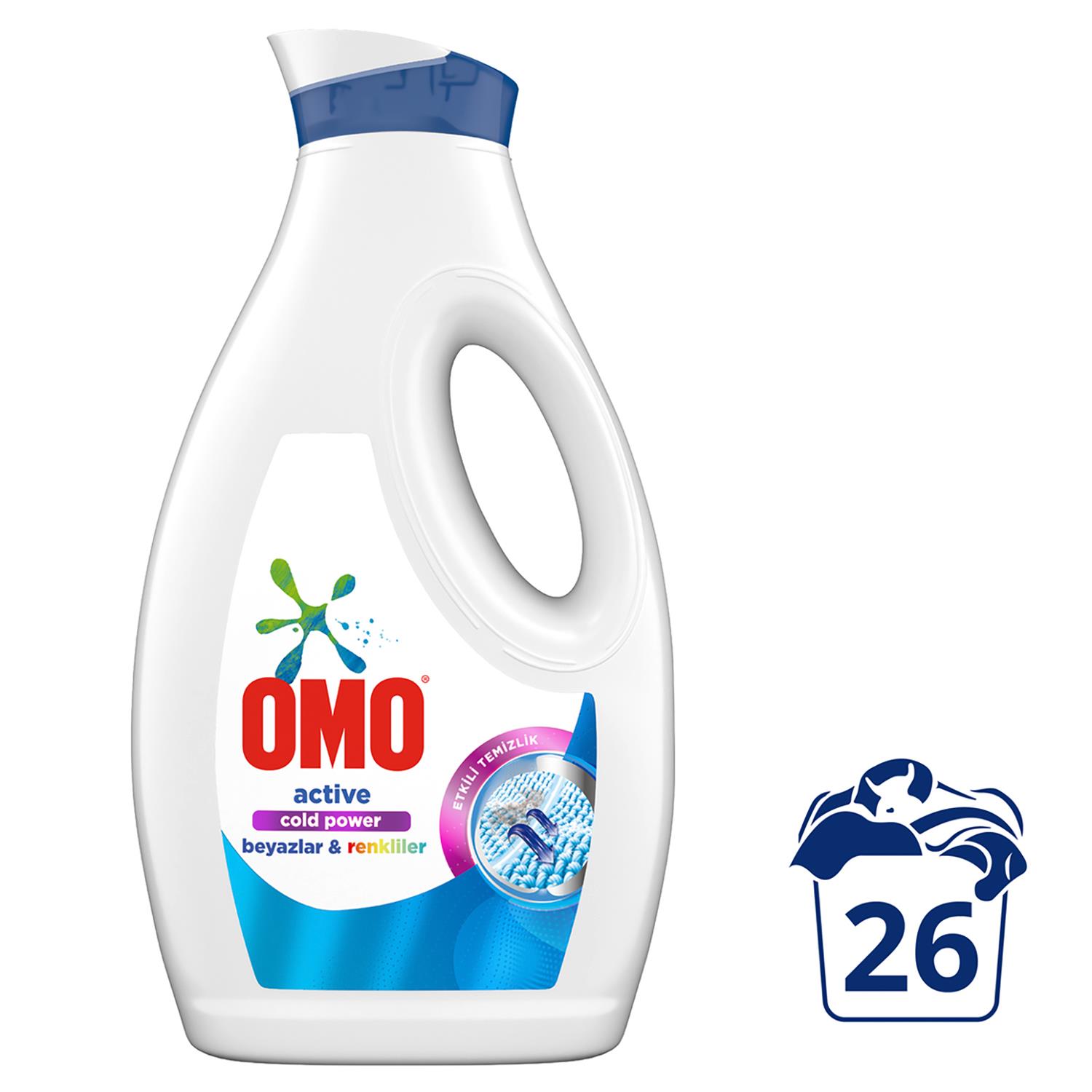 Omo Sıvı Deterjan Active Beyazlar ve Renkliler 1690 ml