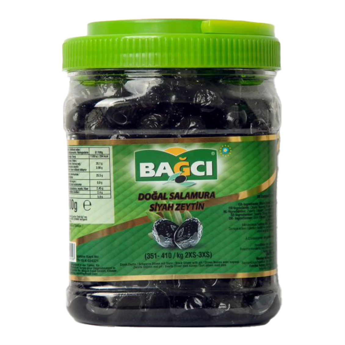 Bağcı Siyah Zeytin 900 gr Pet (251-410 Kalb.)