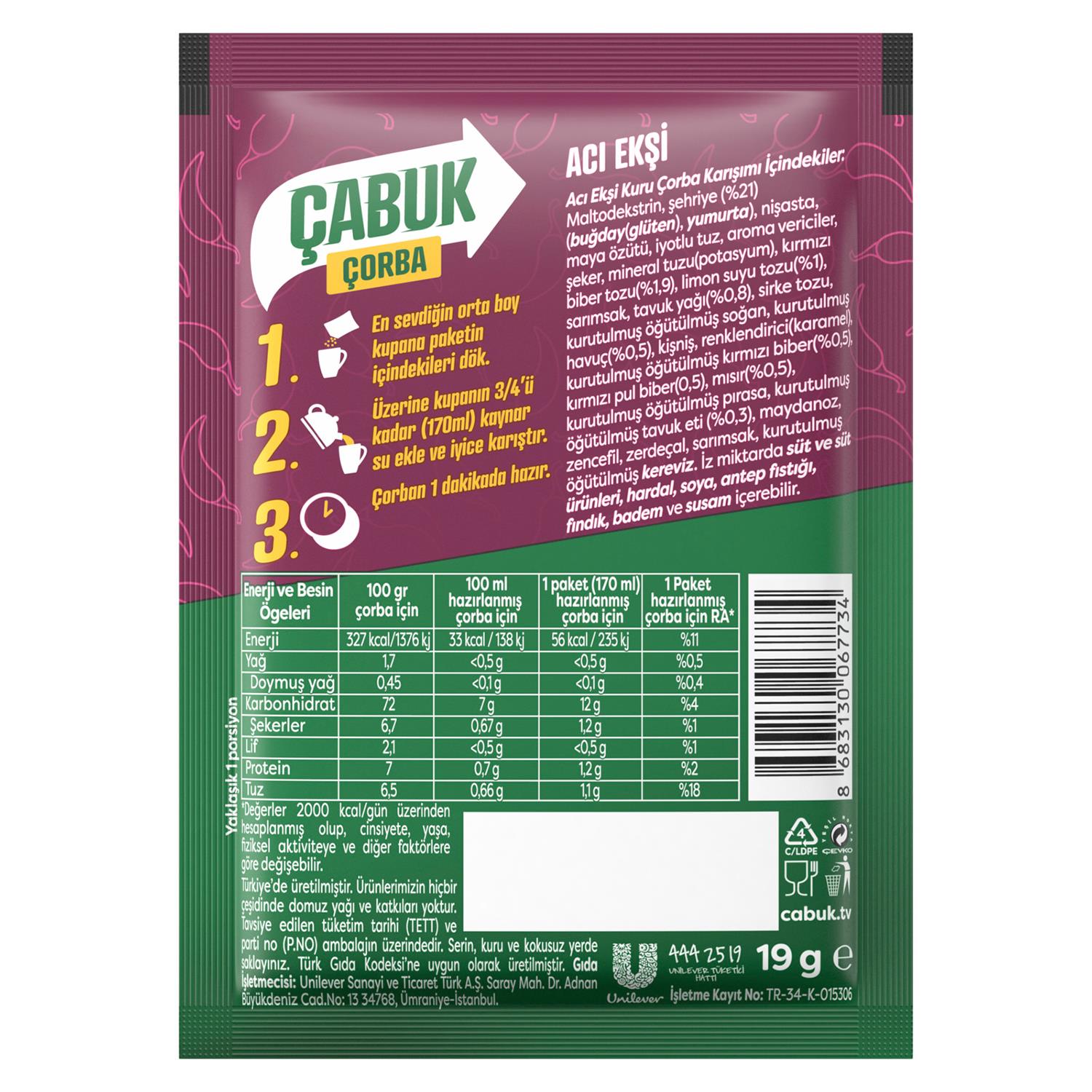 Knorr Çabuk Çorba Acı Ekşi 19 gr