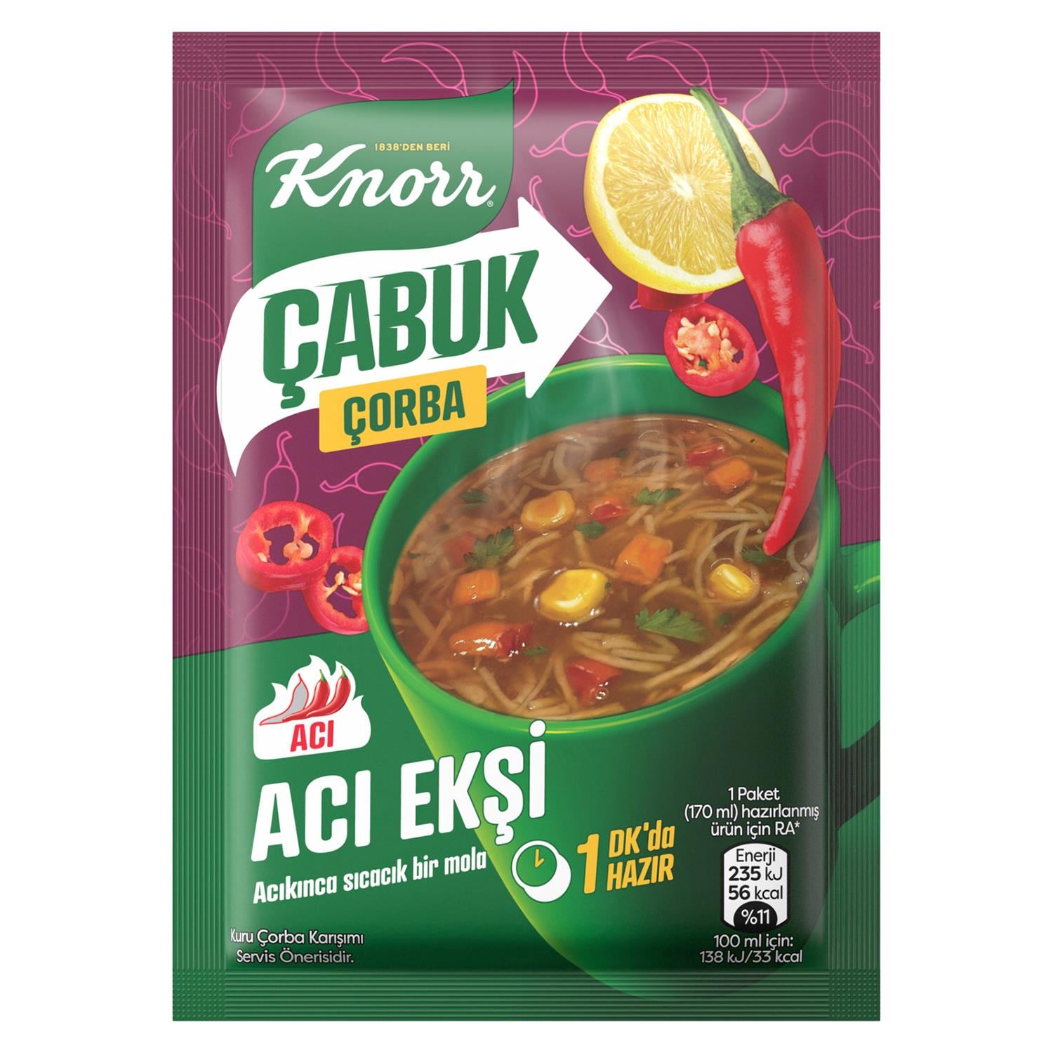 Knorr Çabuk Çorba Acı Ekşi 19 gr