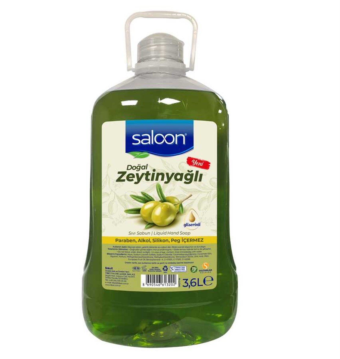 Saloon Sıvı Sabun Zeytinyağlı 3,6 lt